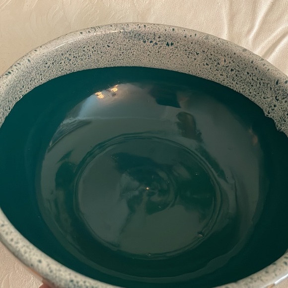 Vintage Oven Ware Drip Glaze Green Mixing Bowl - Picture 9 of 12